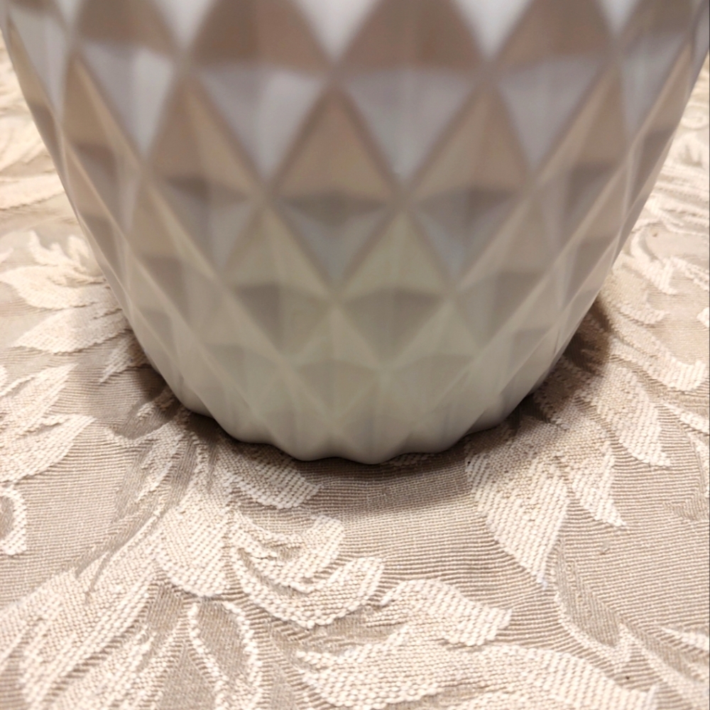 ▪️🦢▪️Modern Minimalist White Ceramic Geometric Prism Planter - Picture 11 of 13
